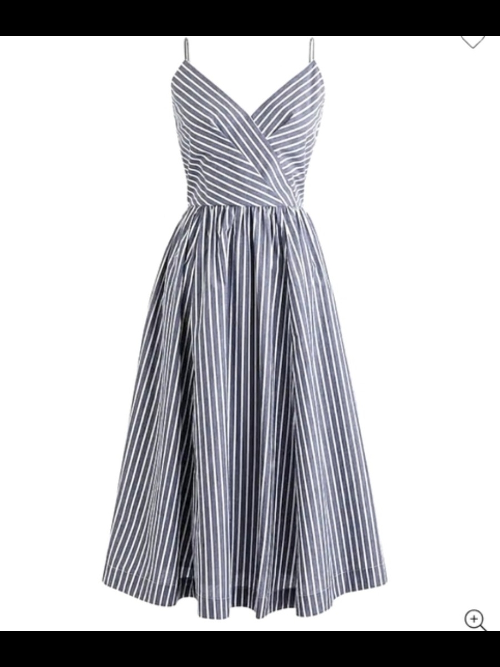 J Crew Striped Navy and White Spaghetti Strap Midi Dress, 8